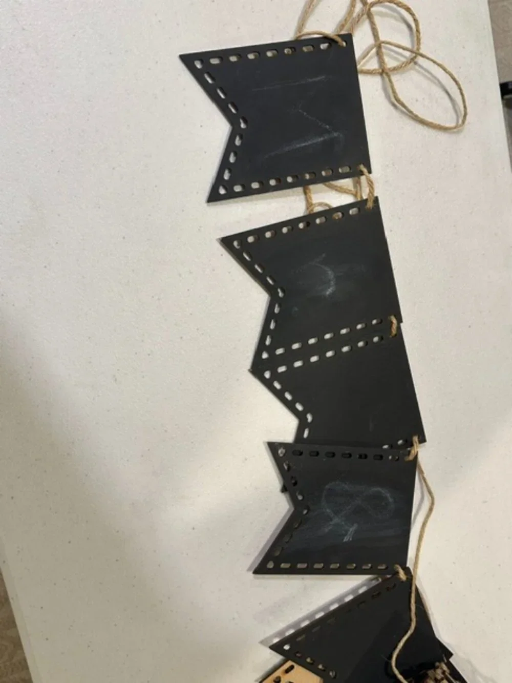 Wood Chalkboard Pennant Banner-15 pieces